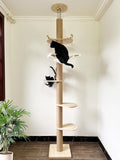 Floor to Ceiling Cat Trees Tower with Sisal Scratching Post - Tall
