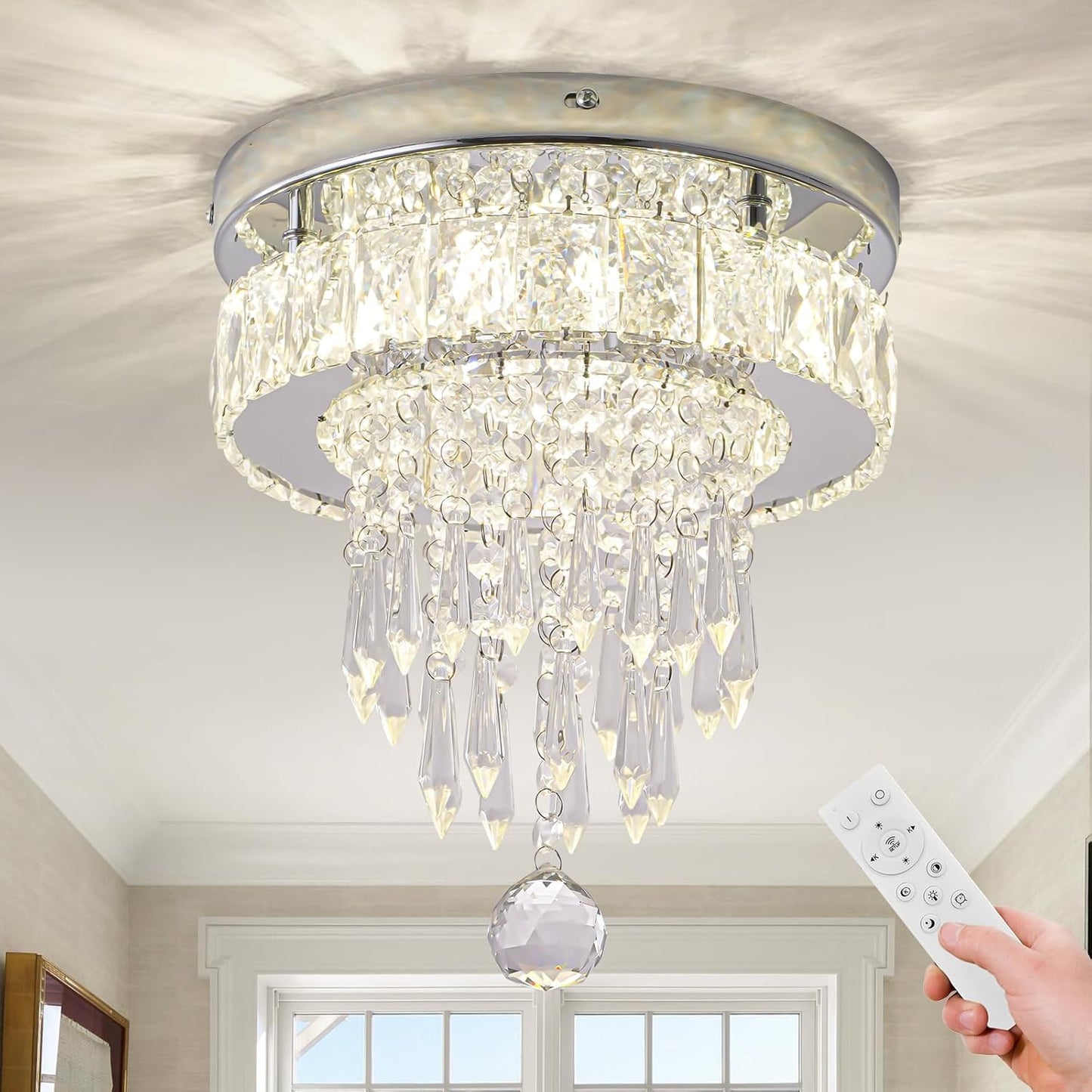 Dimmable Ceiling Light Chandelier for Bedroom and Dining Room