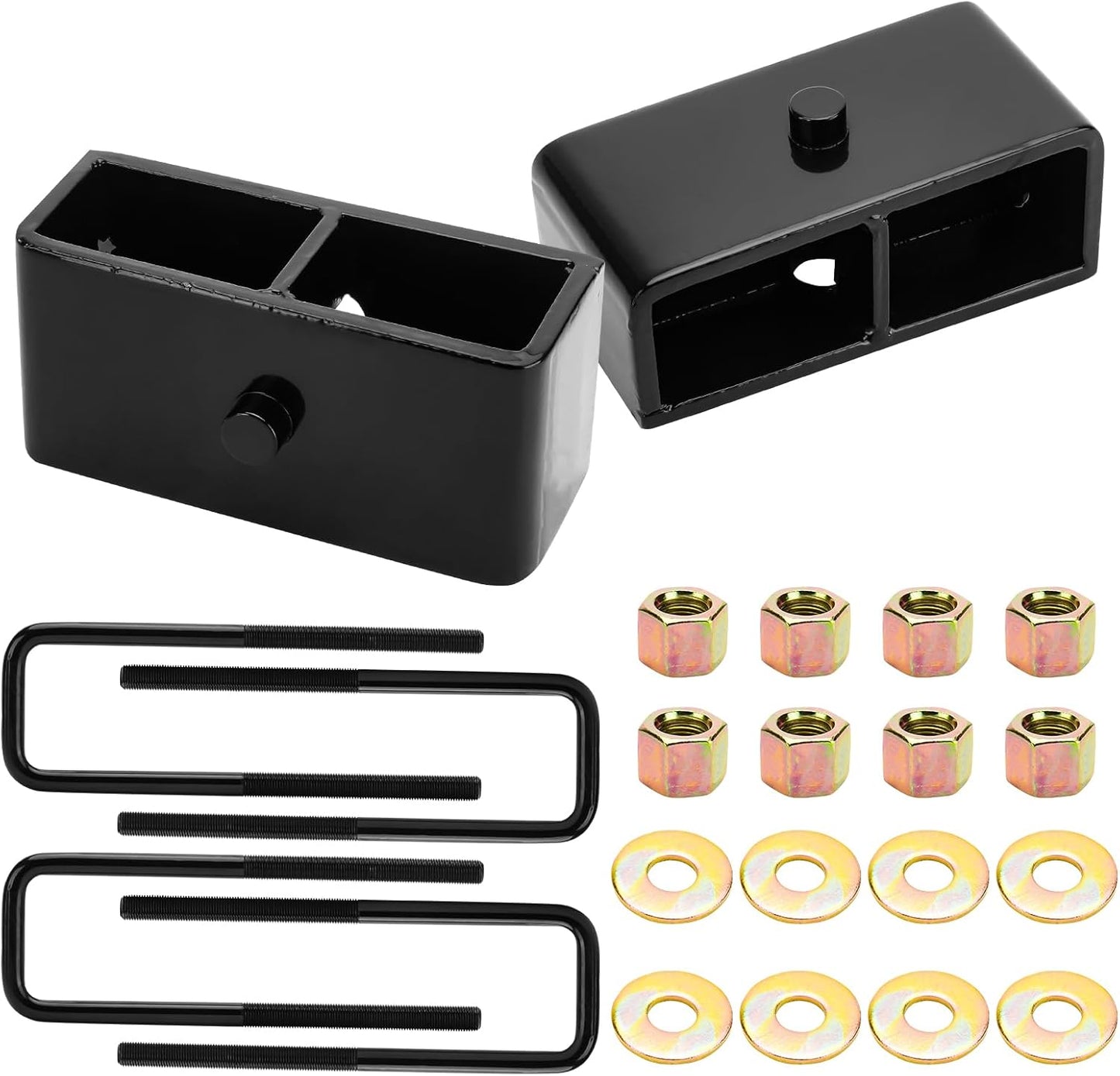2 Rear Leveling Lift Kits Block Kit for Chevy Silverado 1500