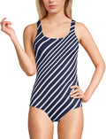 Lands' End Women's Chlorine Resistant Tugless Sporty One-Piece sweat