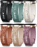Floral Engraved Silicone Bands for Samsung Galaxy Watch