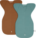 MEXXI Swaddle Baby Sleep Sack With Arms Up - 2 Pack Transitional 0.5