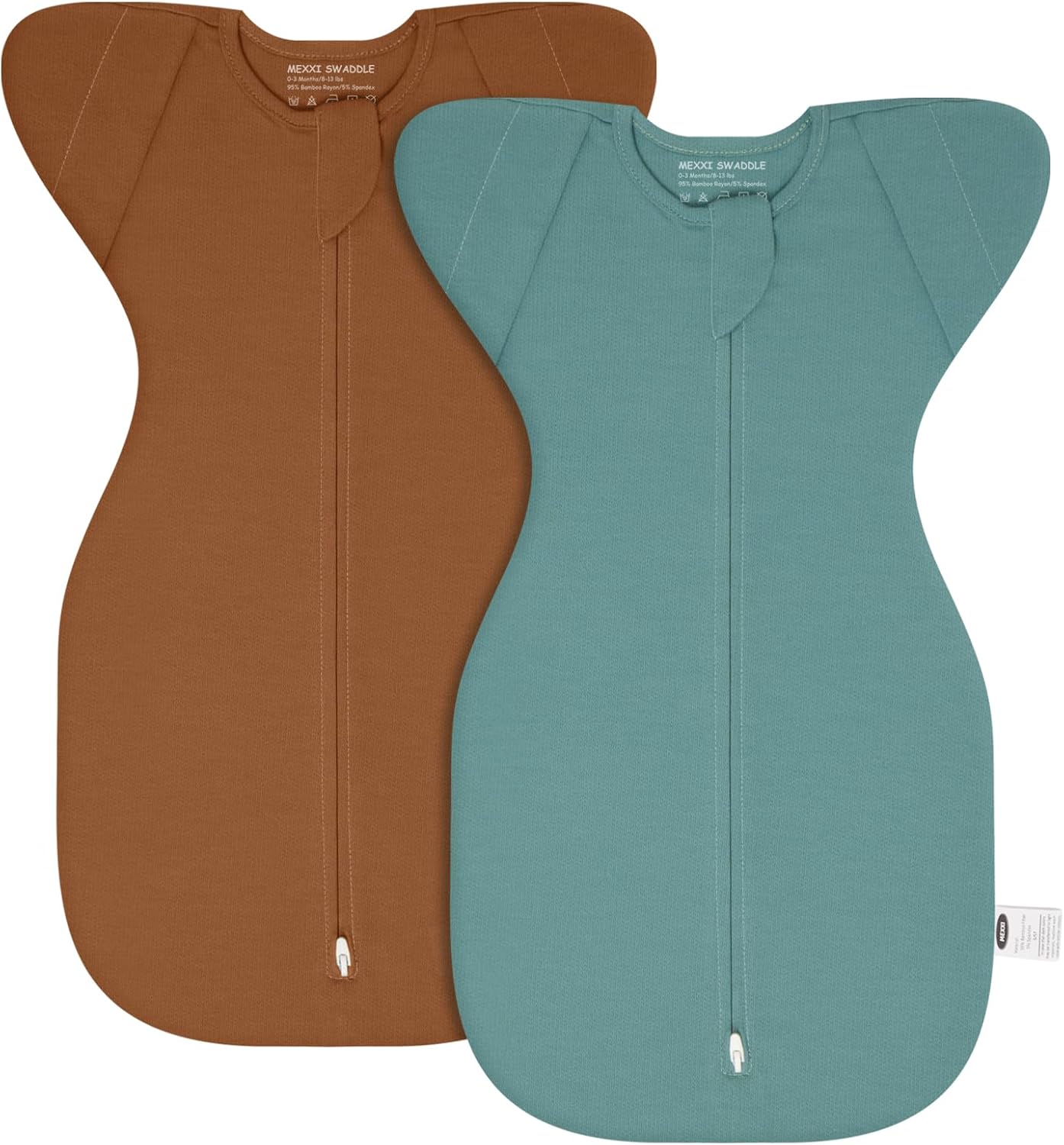 MEXXI Swaddle Baby Sleep Sack With Arms Up, 2 Pack for Comfort