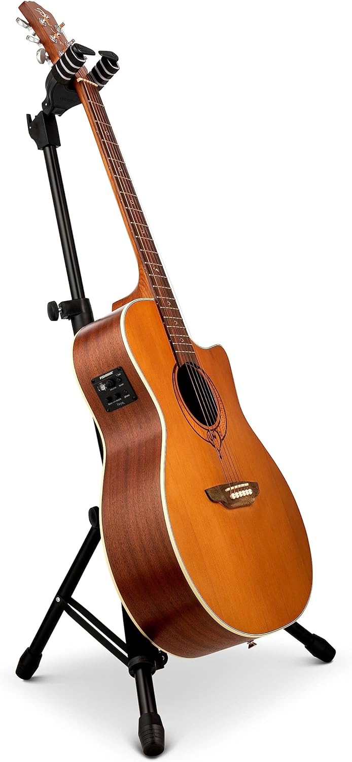 Gravity-Lock Guitar Stand - Height-Adjustable, Portable, Clef Audio