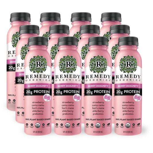 Remedy Organics Berry Immunity Protein Shakes for Daily Wellness