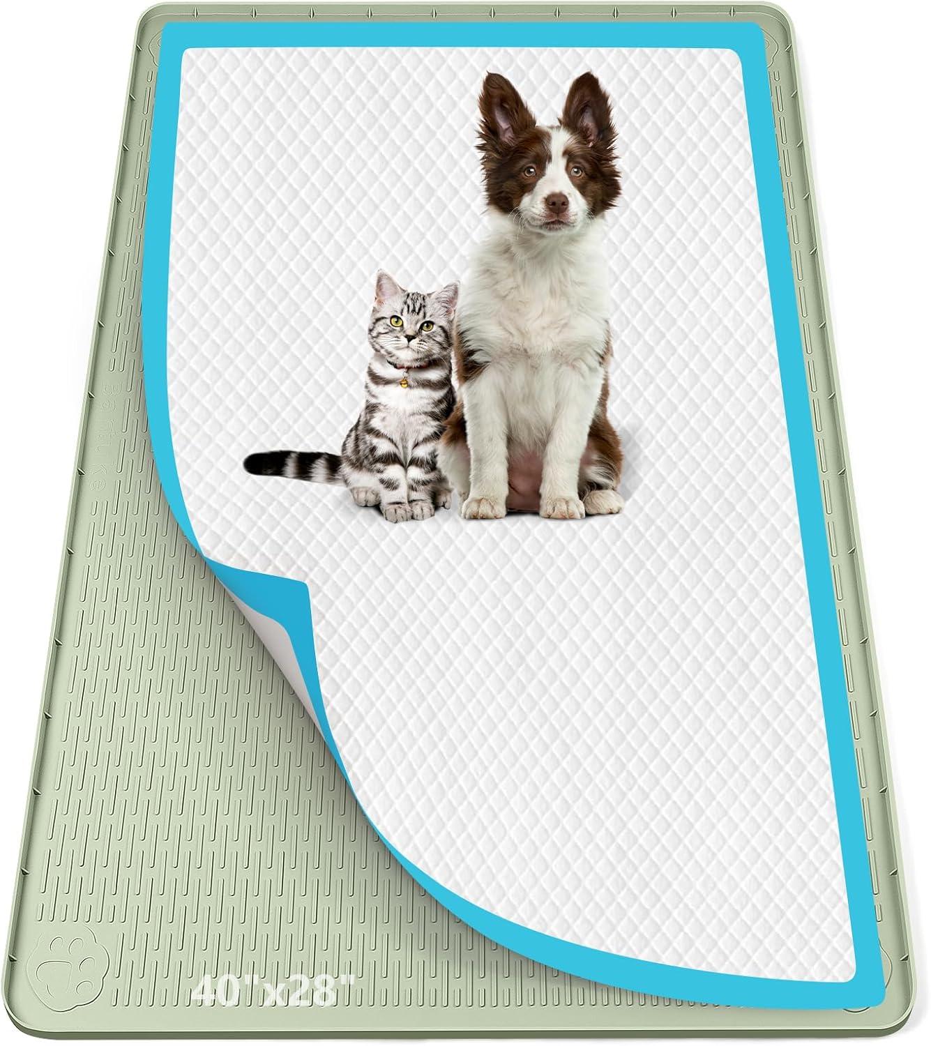 Pee Pad Holder for Dogs, 48in x 28in Silicone Mat for Training