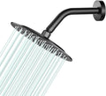 All Metal Rain Shower Head 8in Matte Black - Heavy Duty Stainless