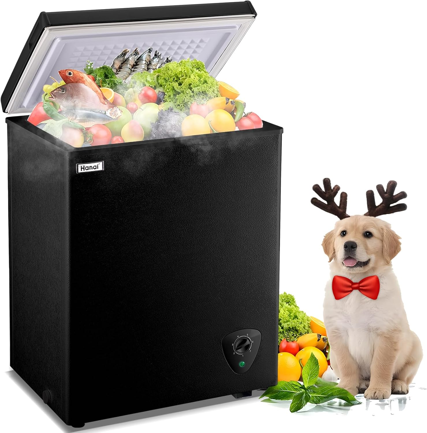 Compact 3.5 Cubic Feet Chest Freezer for Small Spaces