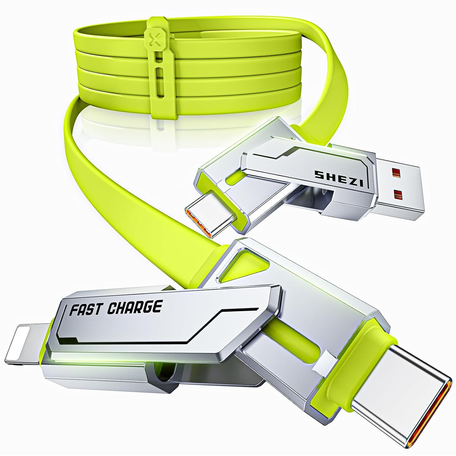 Fast Charge with SHEZI 4-in-1 MFI Certified Cable