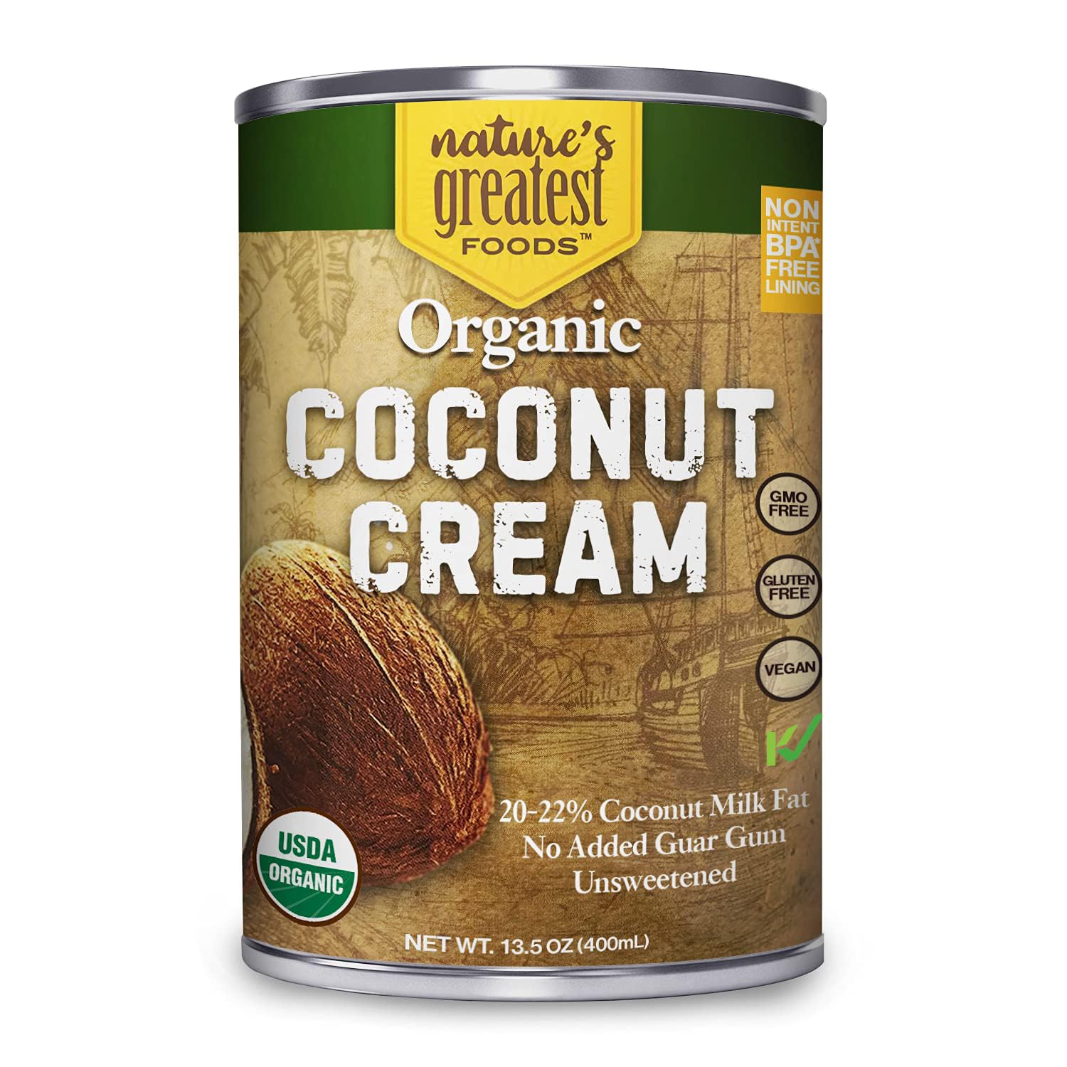 Organic Coconut Cream - Gluten Free, Vegan, No Preservatives