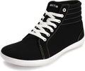 Women's Wide High-Top Canvas Barefoot Sneakers - Minimalist Fit
