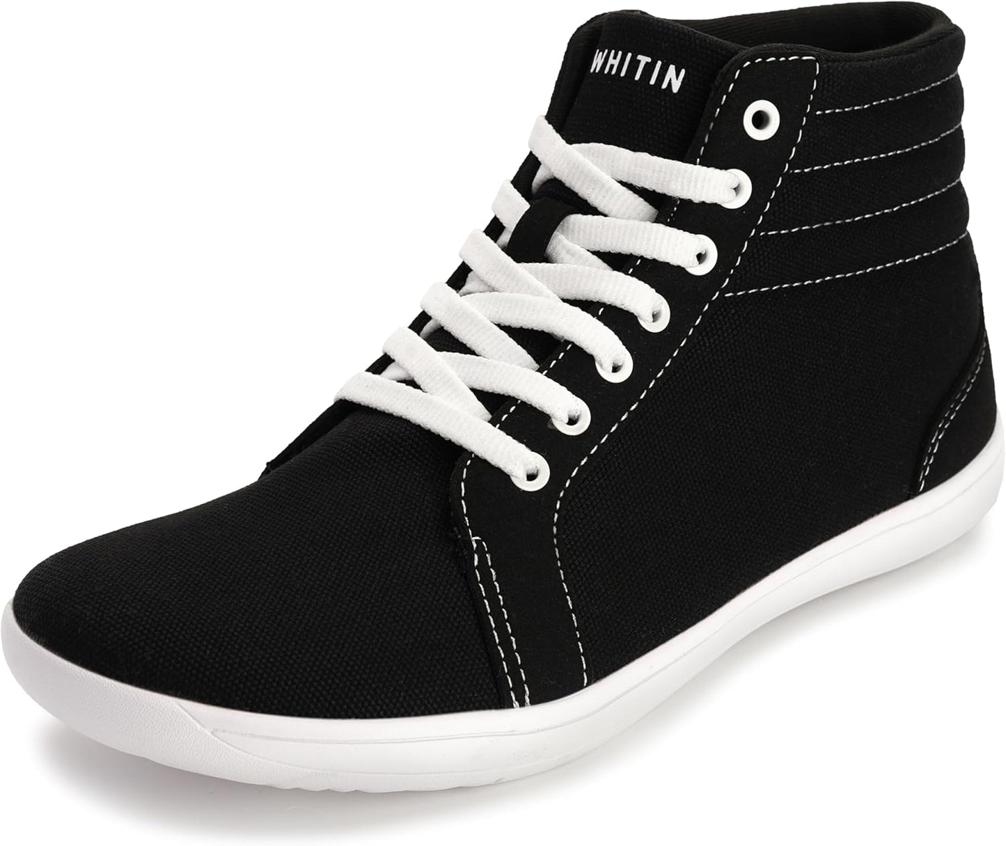 WHITIN Women's Wide High-Top Canvas Sneakers for Comfort