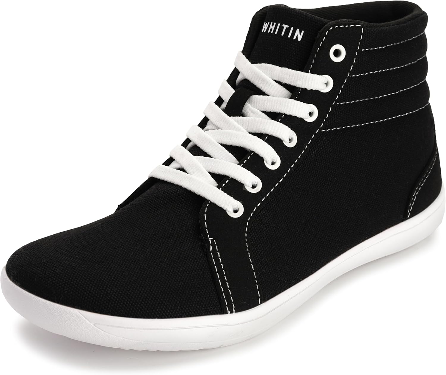 WHITIN Women's Wide High-Top Canvas Sneakers for Comfort