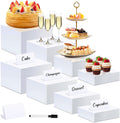 Buffet Risers Set of 8 Acrylic Cube Display Stands - Versatile Buffet