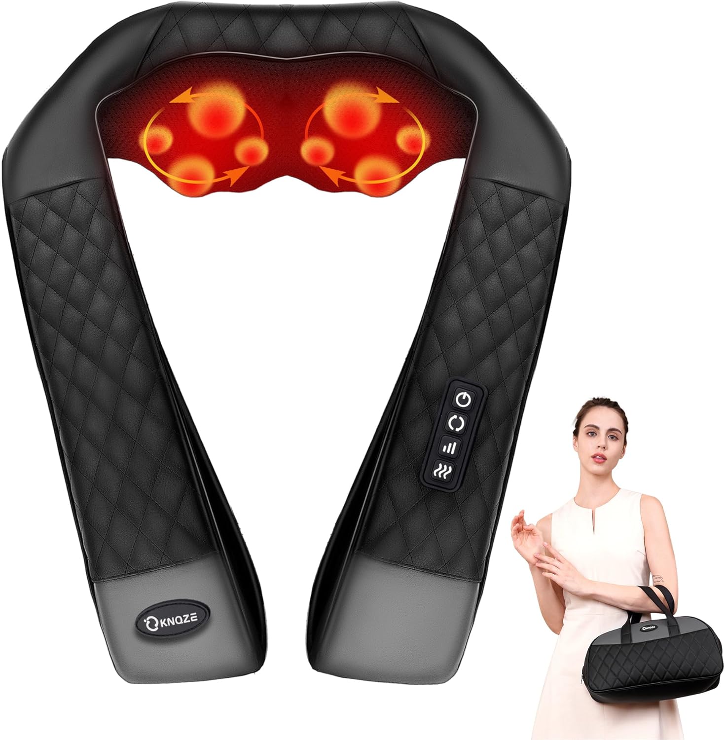 Shiatsu Neck and Shoulder Massager with Heat for Pain Relief