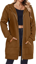 Zip Up Hoodies for Women - Oversized Long Fleece Jacket