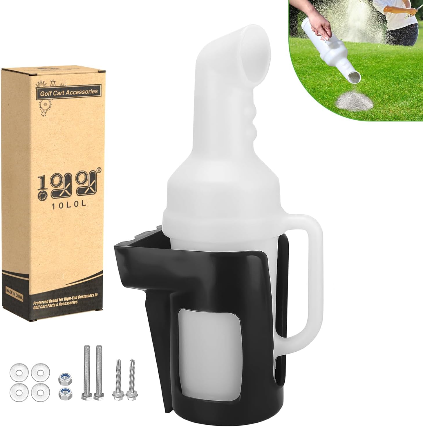 10L0L Golf Cart Sand Bottle Kit - Divots Filler & Seed Holder