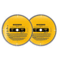 12 in 80T Miter Saw Blade 2-Pack - Fine Finish Cuts
