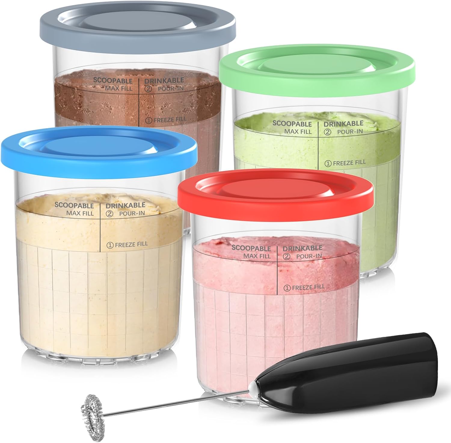 Ninja Creami XL Pint Containers - 4 Pack Omnikit