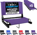 Bleacher Chairs with Back and Cushion - Wide Stadium Seat for Comfort