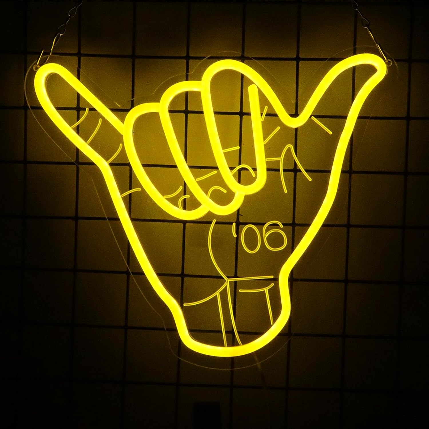 Fraternity Neon Signs 1906 Alpha Phi Gold LED Wall Decor