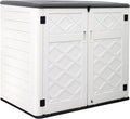 Large Outdoor Storage Shed 48 Cu Ft Resin Cabinet - Lockable Lid
