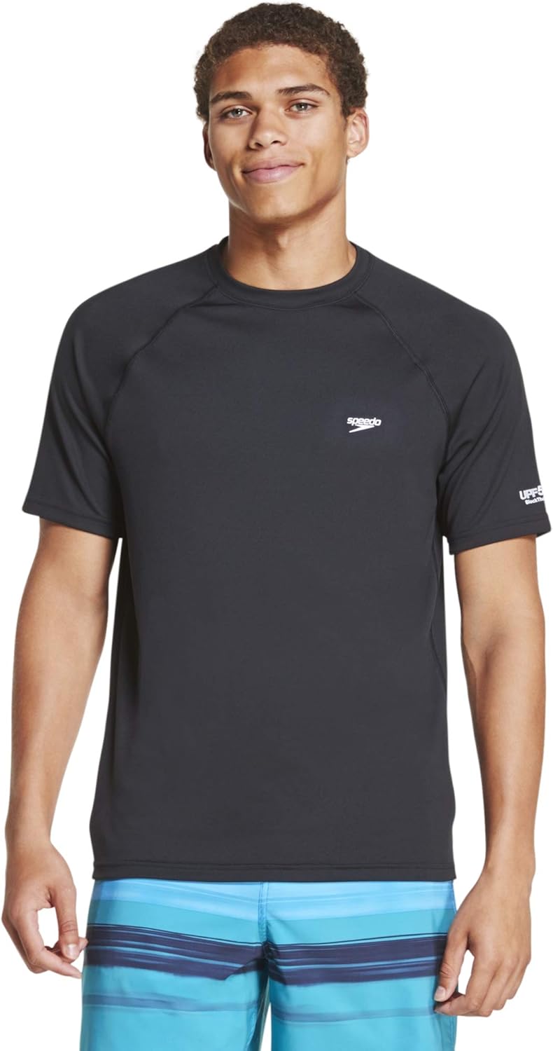 Speedo Men's UV Swim Shirt with UPF 50+ Protection for Comfort