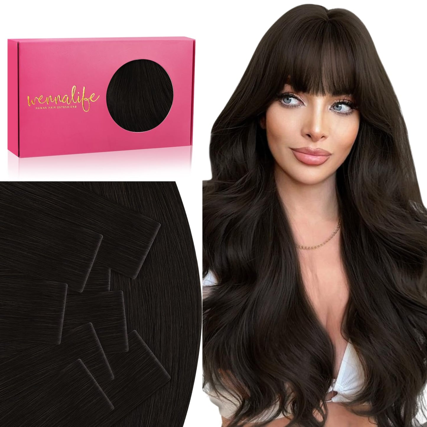WENNALIFE Invisi Edge Tape in Hair Extensions for Natural Look