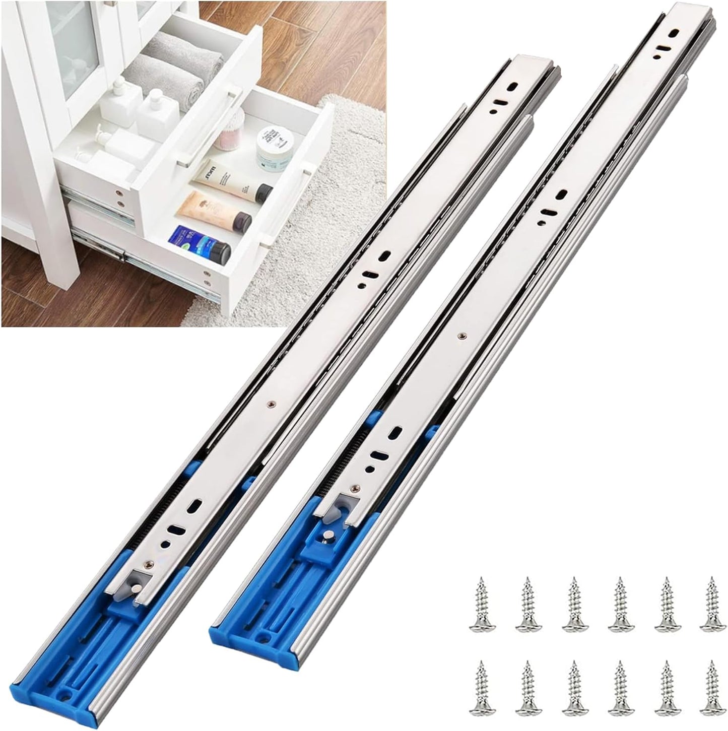 VAPSINT 16 Inch Soft Close Drawer Slides for Smooth Operation