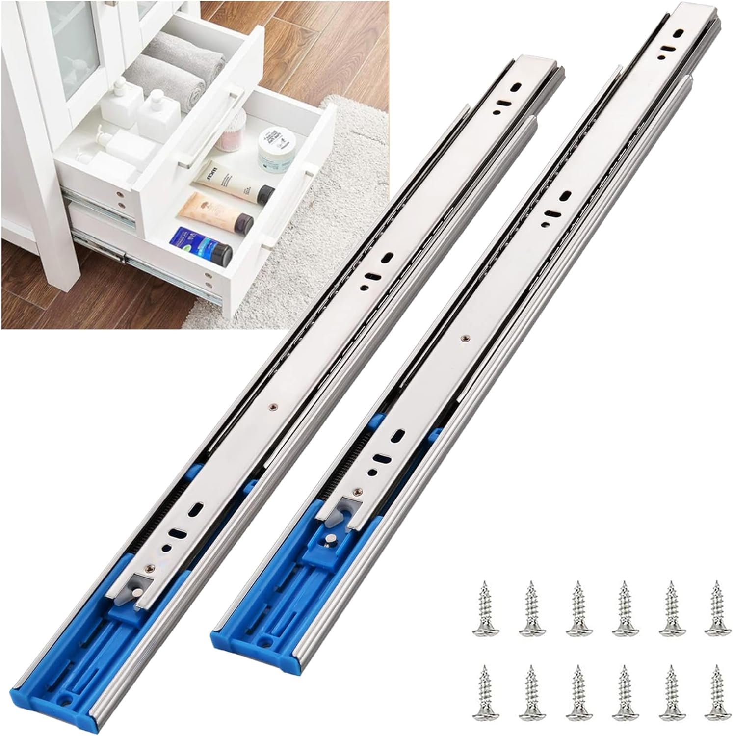 VAPSINT 16 Inch Soft Close Drawer Slides for Smooth Operation