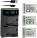 Kastar 3-Pack NB-13L Battery and LTD2 USB Charger Replacement - Triple