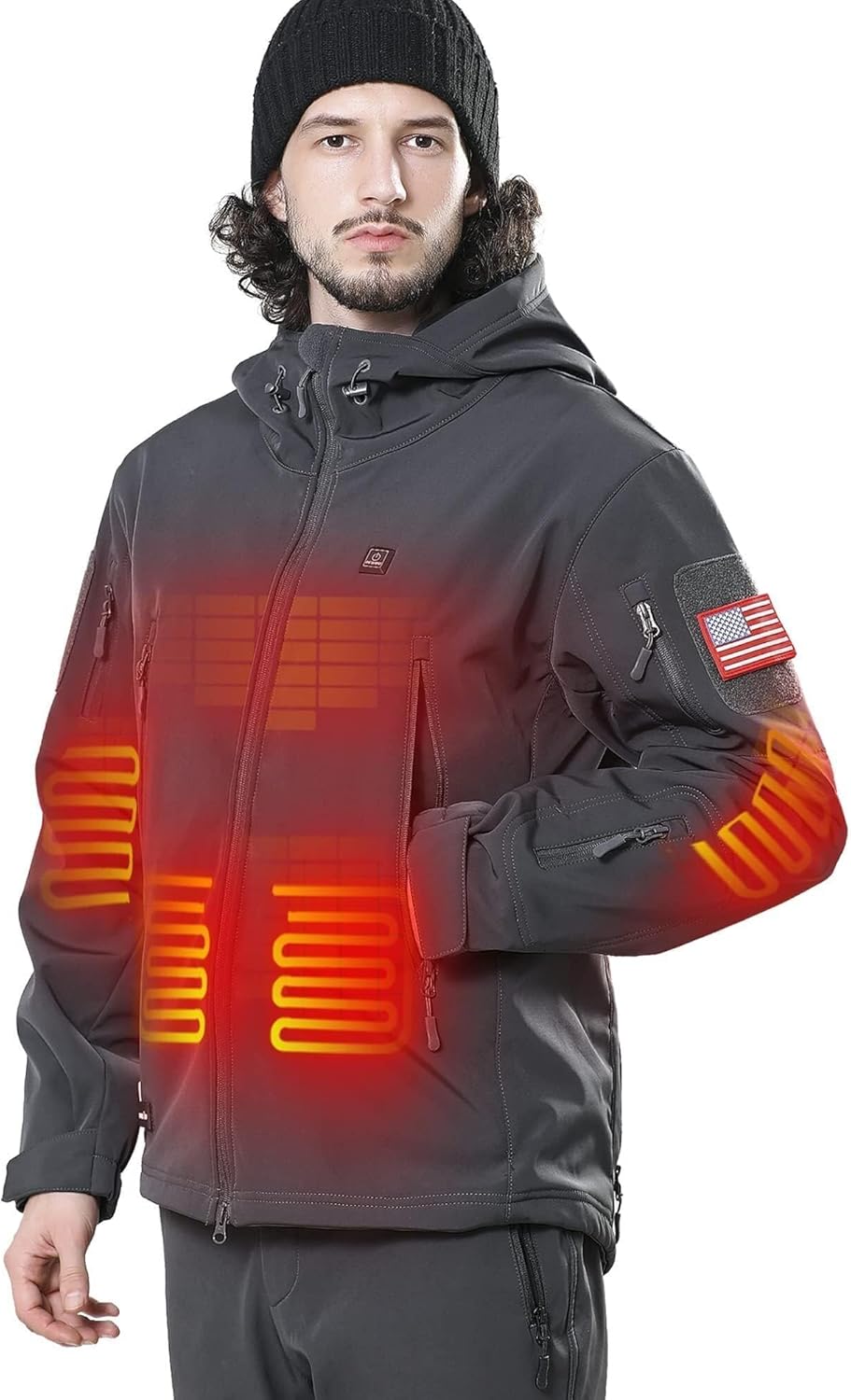 DEWBU Heated Jacket for Men with 12V Battery Pack for Winter