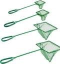 Aquarium Fish Net 4 Pack Fine Nylon Mesh Nets - Quick Catch Set