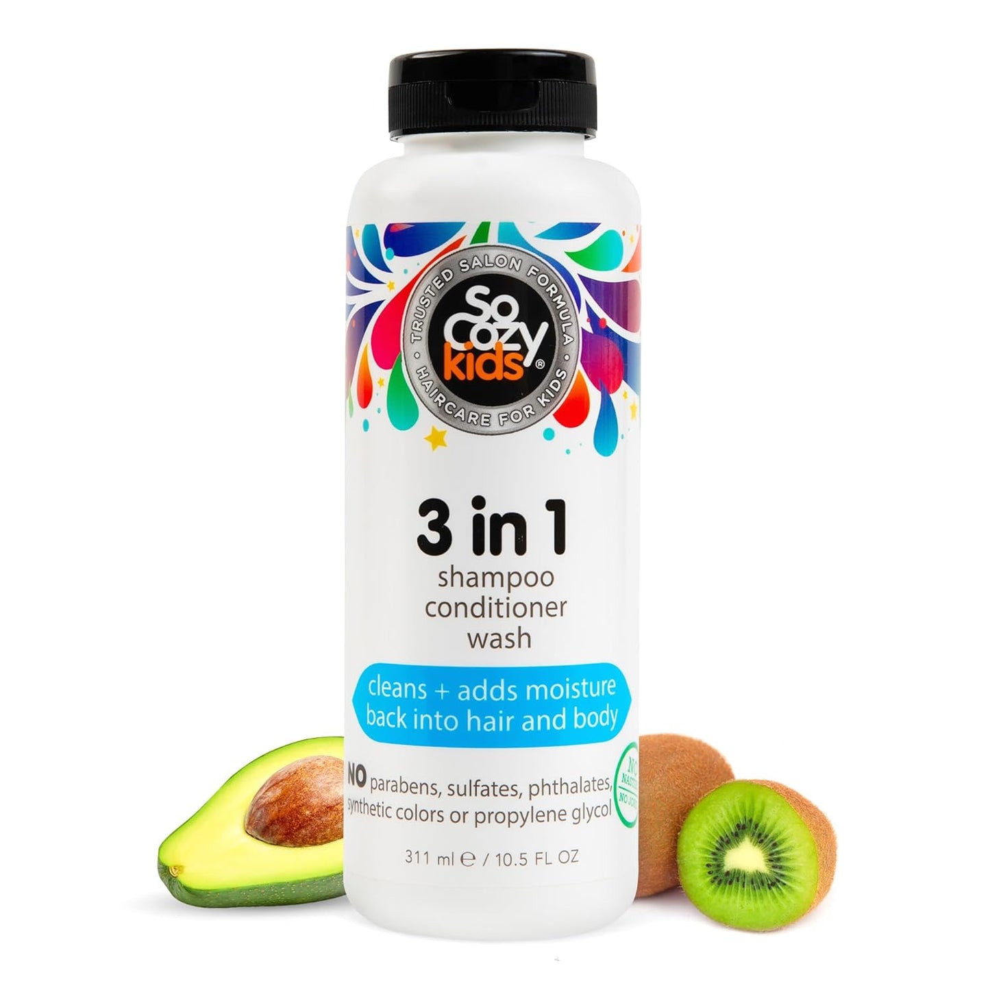 SoCozy 3-in-1 Kids Gentle Hair & Body Cleanser - Keratin Infused