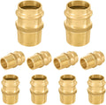 FOSKAN Brass Press Fittings 10-Pack for Easy Plumbing Connections