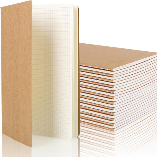 Square Grid A5 Notebook - 24 Pack Power for Productivity
