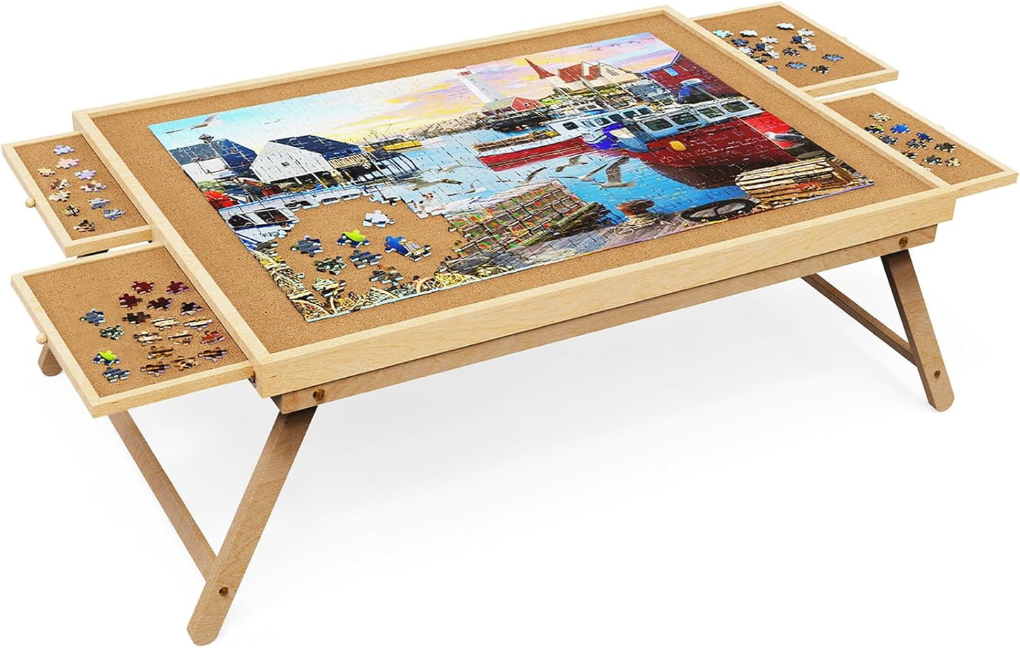 Puzzle Board 2000 Pieces with Drawers and Cover for Easy Use