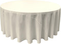 LA Linen Polyester Poplin 132in Round Tablecloth - Washable, Durable