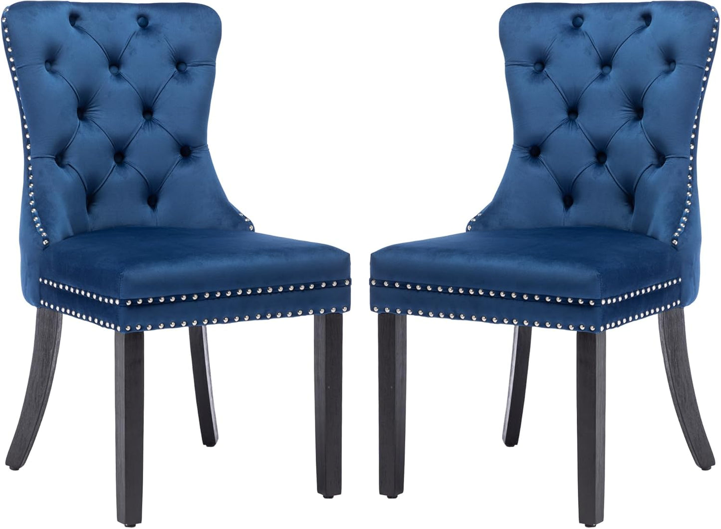 KCC Velvet Dining Chairs Set of 2 for Modern Kitchen Style