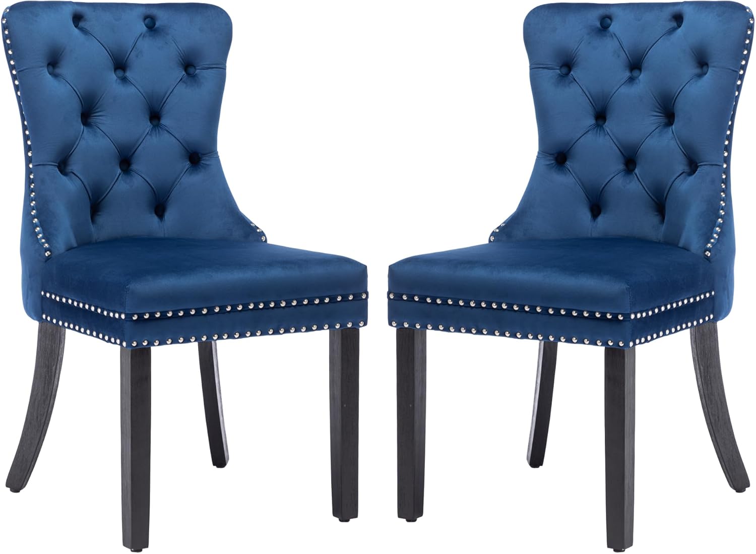 KCC Velvet Dining Chairs Set of 2 for Modern Kitchen Style