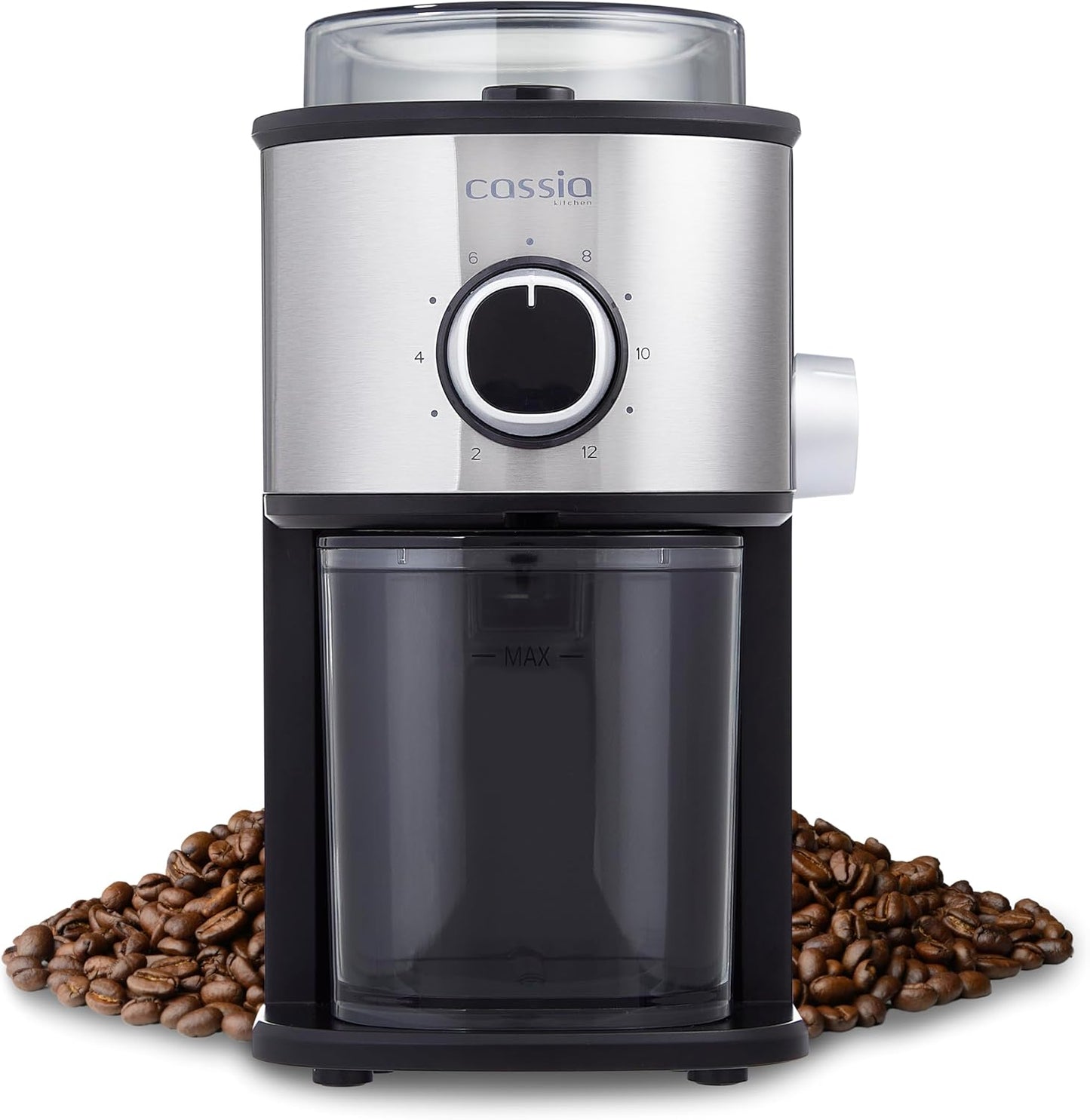 Cassia Stainless Steel Coffee Grinder - 14 Precision Settings