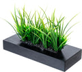 Large Artificial Green Grass Planter 14 in Rectangular - Minimal
