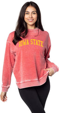 chicka-d Women's Campus Crew - Soft Vintage Burnout Fleece Clothing