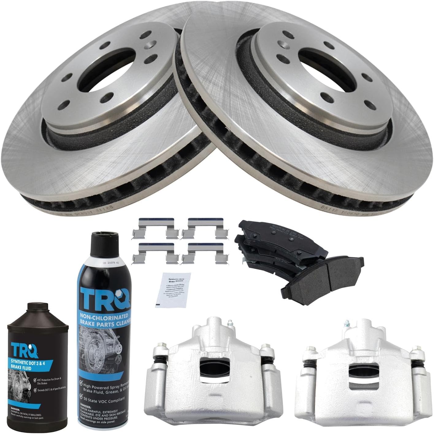 TRQ Front Brake Pad & Rotor Kit for 2005-2007 Buick Terraza