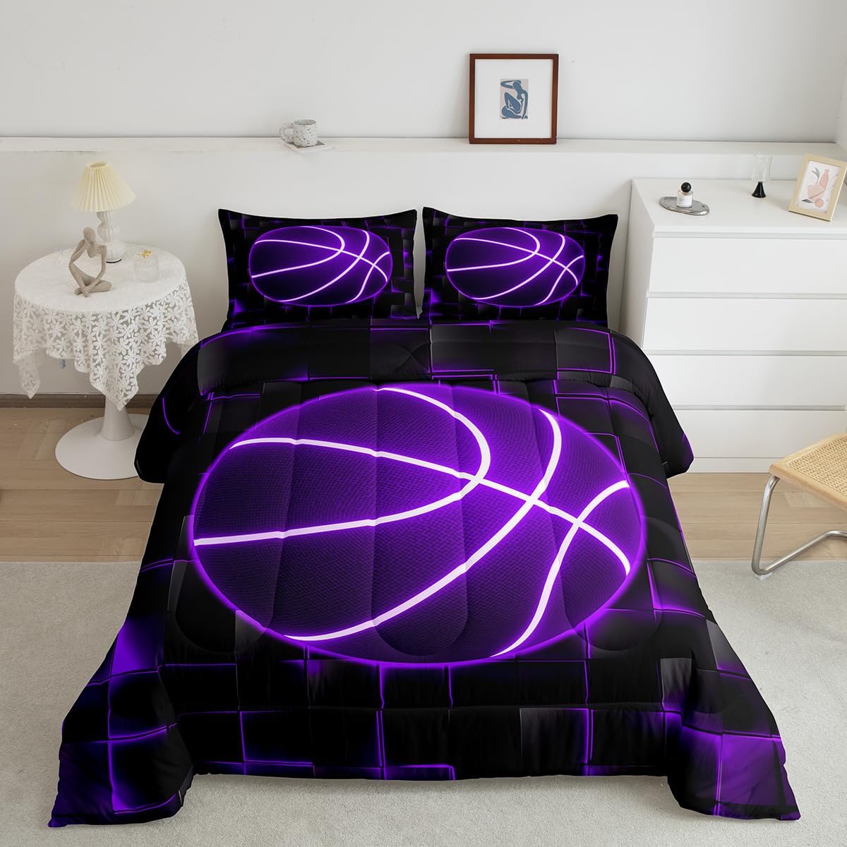 Feelyou Basketball Bedding Set for Sports Lovers and Kids