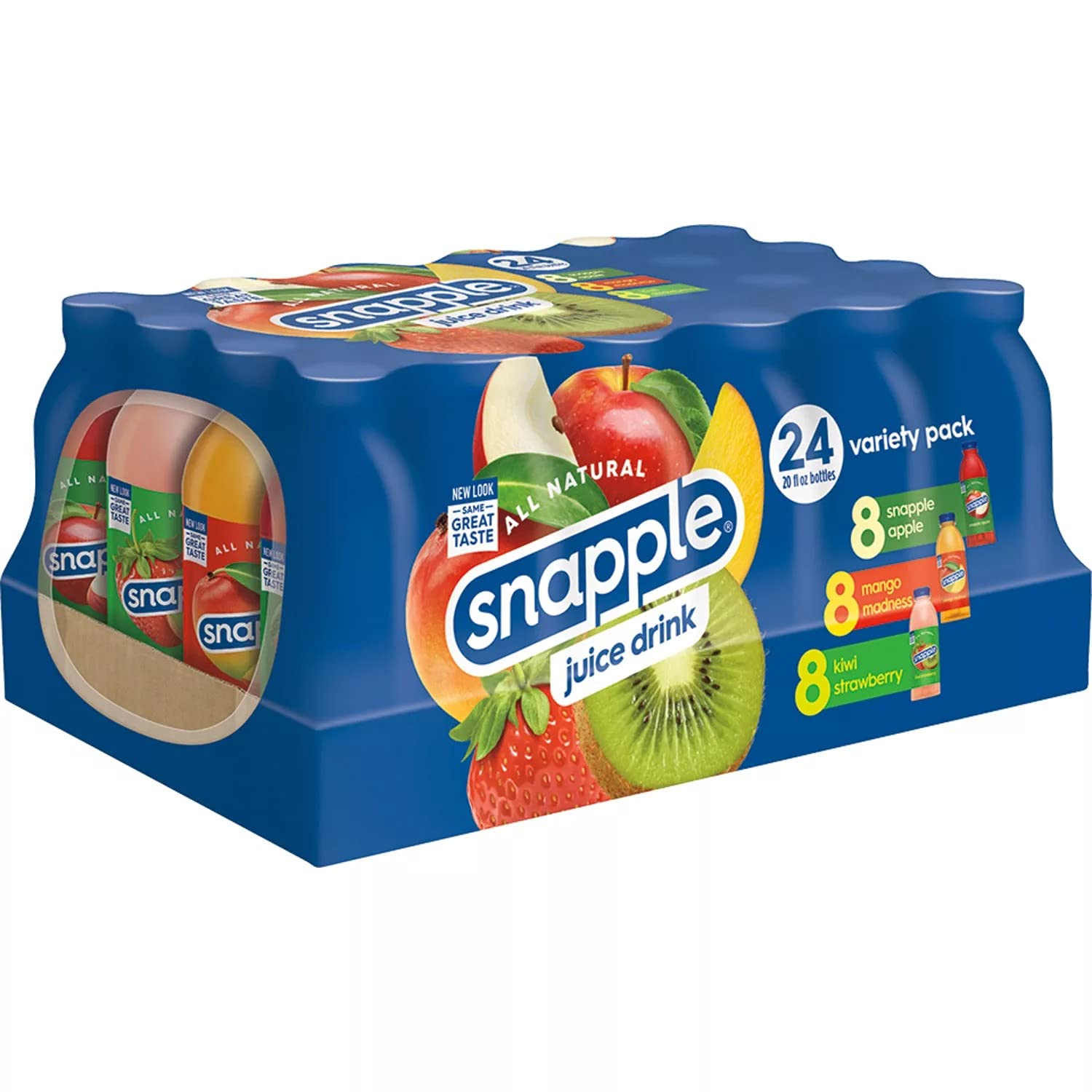 Gourmet Kitchn Snapple Juice Variety Pack - 24 Bottles of Fun