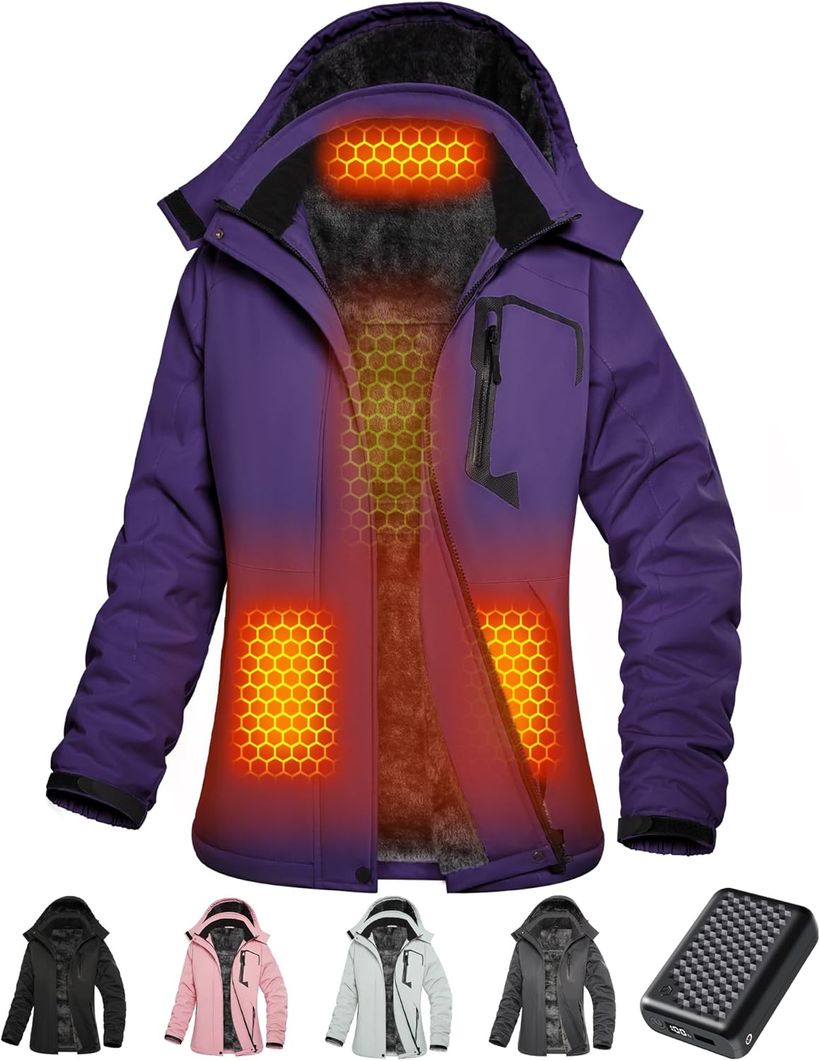 Wulcea Graphene Heated Jacket for Women with Large Battery Pack