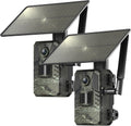 Loatos 2-Pack 4G LTE Trail Cameras: 2K Live View & 0.2s Motion Speed