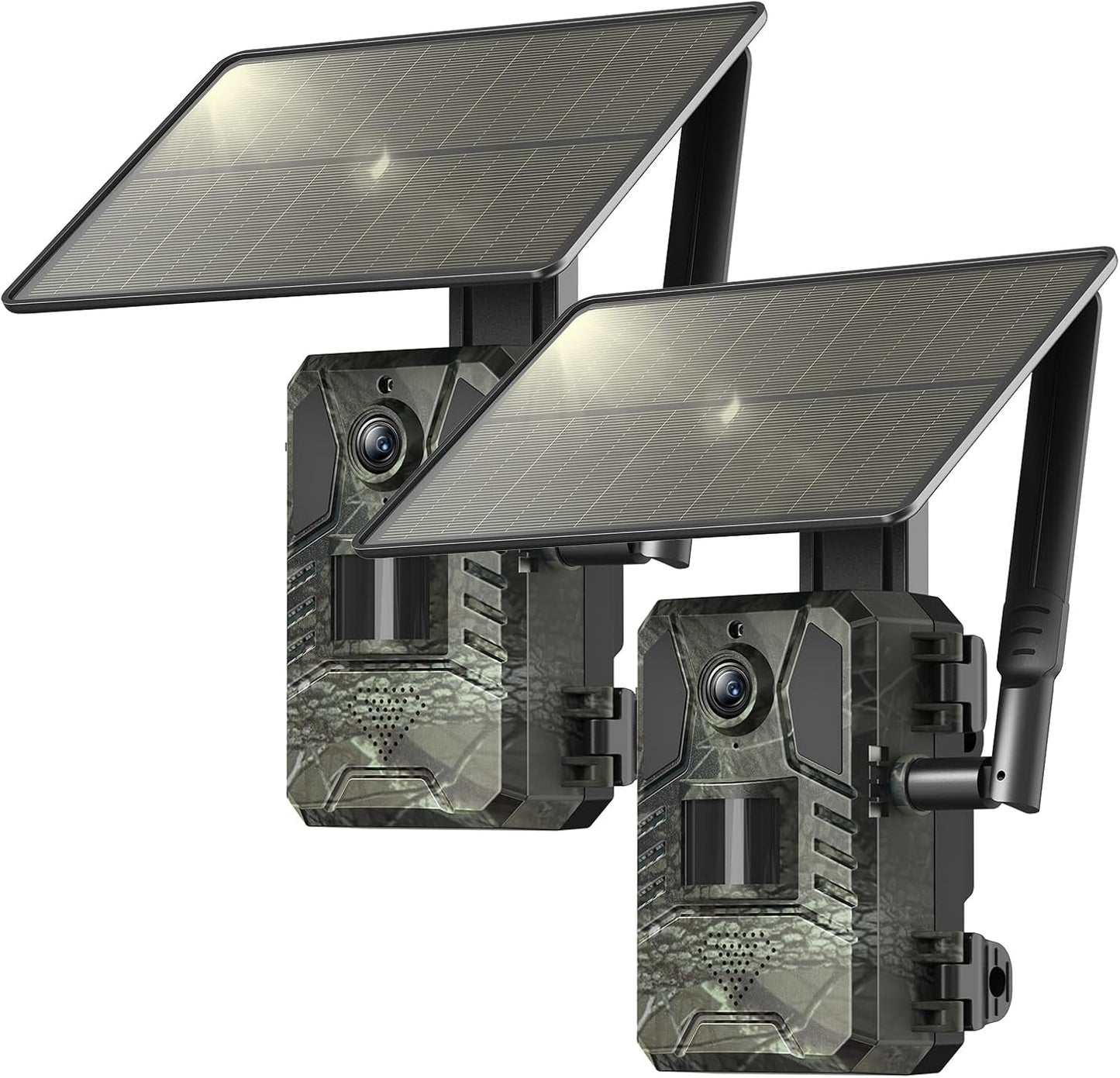 Loatos 2-Pack 4G LTE Trail Cameras: 2K Live View & 0.2s Motion Speed