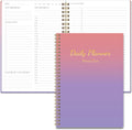 Cute Daily Planner Undated & To Do List Notebook for Work - Hourly Day